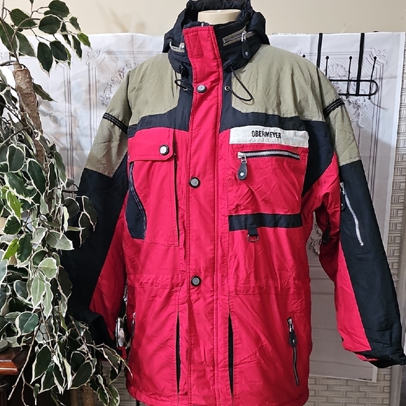Obermeyer EUC Vintage Red and Black Jacket XL